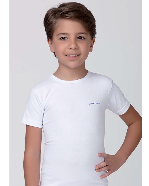 3 PACK T-shirt bimbo cotone elasticizzato Enrico Coveri girocollo.